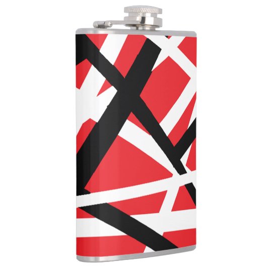 Rood, Zwart en Wit Grafisch Heupfles (Rechts)