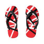 Rood, Zwart en Wit Grafisch Kinder Teenslippers (Voetbed)
