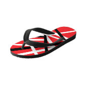 Rood, Zwart en Wit Grafisch Kinder Teenslippers (Schuin)
