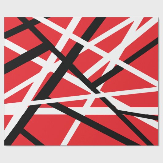 rood, zwart en wit grafisch ontwerp cadeaupapier (Vlak)