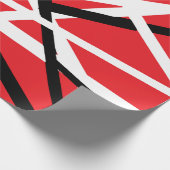 rood, zwart en wit grafisch ontwerp cadeaupapier (Hoek)
