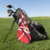 rood, zwart en wit grafisch ontwerp golfhanddoek (Groen)