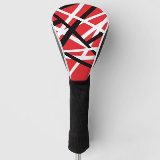 rood, zwart en wit grafisch ontwerp golfheadcover