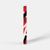 rood, zwart en wit grafisch ontwerp iPhone hoesje (Rechterkant)