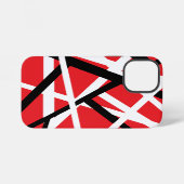 rood, zwart en wit grafisch ontwerp iPhone hoesje (Achterkant horizontaal)