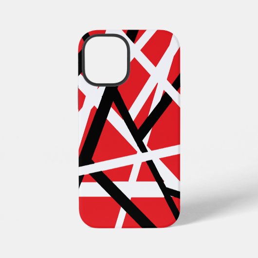 rood, zwart en wit grafisch ontwerp iPhone hoesje (Achterkant)