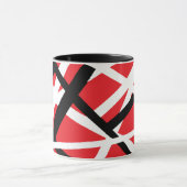 rood, zwart en wit grafisch ontwerp mok (Midden)