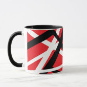 rood, zwart en wit grafisch ontwerp mok (Links)