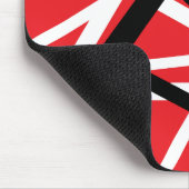 rood, zwart en wit grafisch ontwerp muismat (Hoek)