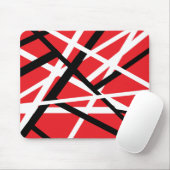 rood, zwart en wit grafisch ontwerp muismat (Met muis)