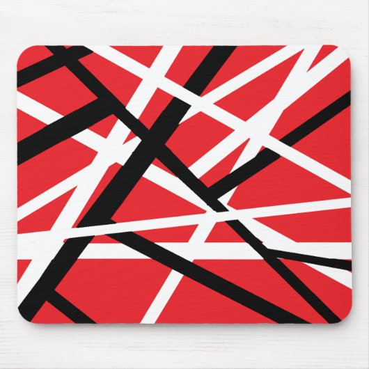 rood, zwart en wit grafisch ontwerp muismat (Voorkant)