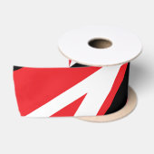 rood, zwart en wit grafisch ontwerp satijnen lint (Spoel)