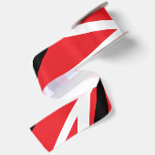 rood, zwart en wit grafisch ontwerp satijnen lint (Achterkant)