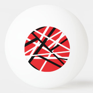 Rood, Zwart, en Wit Grafisch Pingpongbal