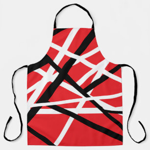 Rood, Zwart en Wit Grafisch Schort