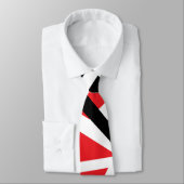 Rood, Zwart en Wit Grafisch Stropdas (Gebonden)