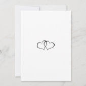 Rood, Zwart en Wit Harten Bruiloft Uitnodigingen (Achterkant)