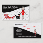 Rood zwart en wit hebben een spetbord nodig afsprakenkaartje (Voorkant / Achterkant)