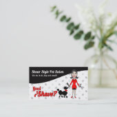 Rood zwart en wit hebben een spetbord nodig afsprakenkaartje (Staand voorkant)