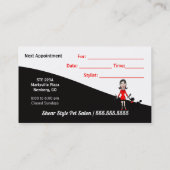 Rood zwart en wit hebben een spetbord nodig afsprakenkaartje (Achterkant)