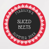 Rood, Zwart en Wit Inblikken Label Stickers (Design 2)