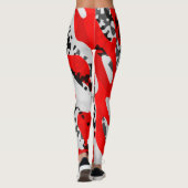 Rood zwart en wit leggings (Achterkant)