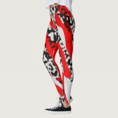 Rood zwart en wit leggings (Links)
