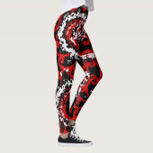 Rood, zwart en wit leggings (Rechts)