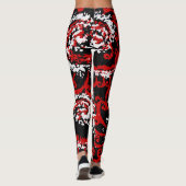 Rood, zwart en wit leggings (Achterkant)