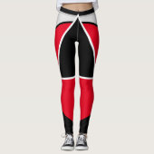 Rood, zwart en wit leggings (Voorkant)