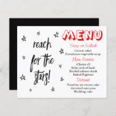 Rood, zwart en wit menu Weddenschappen (Voorkant / Achterkant)