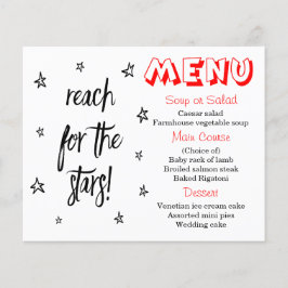 Rood, zwart en wit menu Weddenschappen