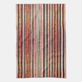 Rood, zwart en wit met strepen Patroon Keukentowe Theedoek