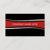 Rood zwart en wit modern design visitekaartje (Voorkant)