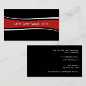 Rood zwart en wit modern design visitekaartje (Voorkant / Achterkant)