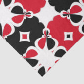 Rood zwart en wit modern geometrisch patroon tissuepapier (Detail)