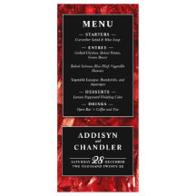 Rood Zwart en Wit Modern Kerstmis Bruiloft