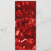 Rood Zwart en Wit Modern Kerstmis Bruiloft Programmakaart (Achterkant)