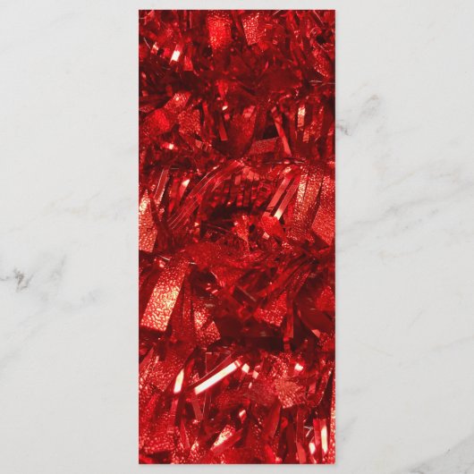 Rood Zwart en Wit Modern Kerstmis Bruiloft Programmakaart (Achterkant)