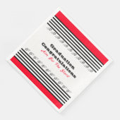 Rood Zwart en Wit Modern Servet (Hoek)