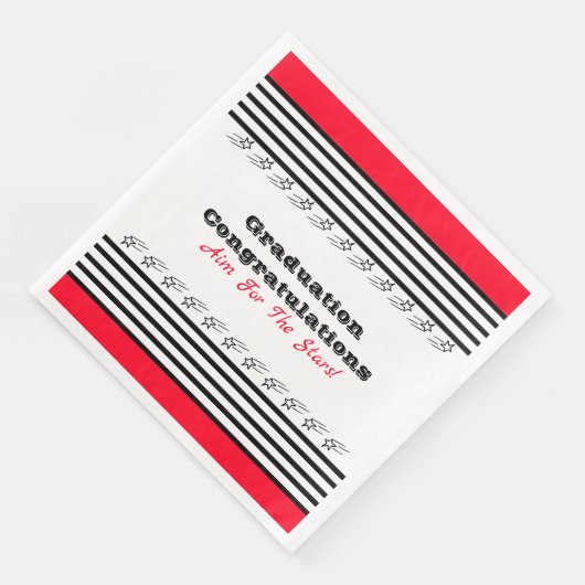 Rood Zwart en Wit Modern Servet (Hoek)