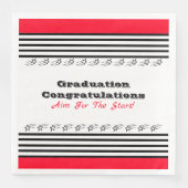 Rood Zwart en Wit Modern Servet (Voorkant)