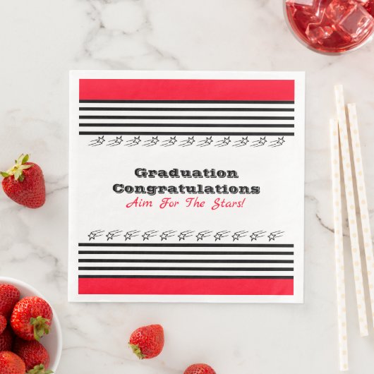 Rood Zwart en Wit Modern Servet (Insitu)