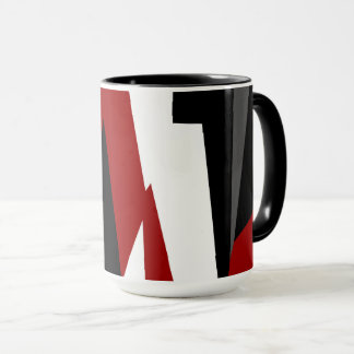 Rood zwart en wit mok