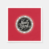 Rood, zwart en wit New York City Logo Servet (Voorkant)