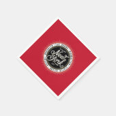 Rood, zwart en wit New York City Logo Servet (Hoek)