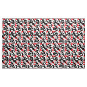 Rood zwart en wit onregelmatig Abstract Stof (Yard (91,4 cm))