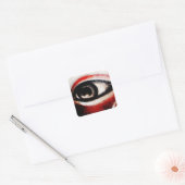 Rood, zwart en wit oog van Ra Vierkante Sticker (Envelop)