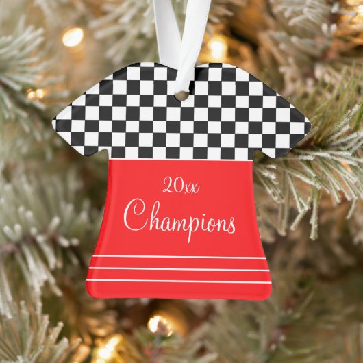 Rood zwart en wit ornament (Boom)