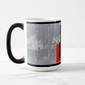 Rood, zwart en wit papier magische mok (Links)